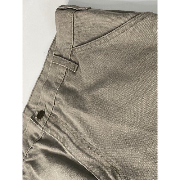 Carhartt Canvas Dungaree Carpenter Work Pants Mens 36x30 Relaxed Desert Duck B11 - Picture 10 of 16